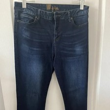 KUT from the Kloth Boyfriend Mid Rise Stretch Blue Jeans Fits Size 14