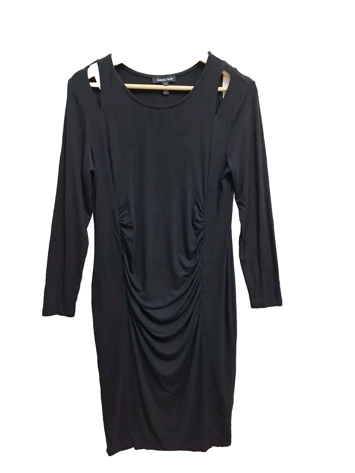Isabella Oliver maternity Stretch Jersey dress sz 4 black long sleeve CLEARANCE - Изображение 2 из 4