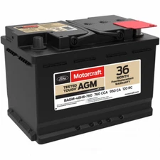 Vehicle Battery-TESTED TOUGH AGM Motorcraft BAGM-48H6-760