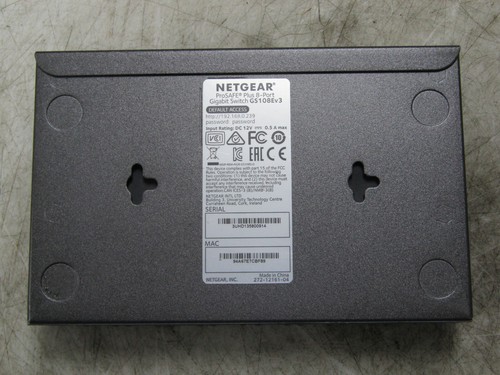💥NETGEAR PROSAFE PLUS 8-PORT GIGABIT SWITCH 12 VAC 0.5 AMP GS108E - 第 2/8 張圖片