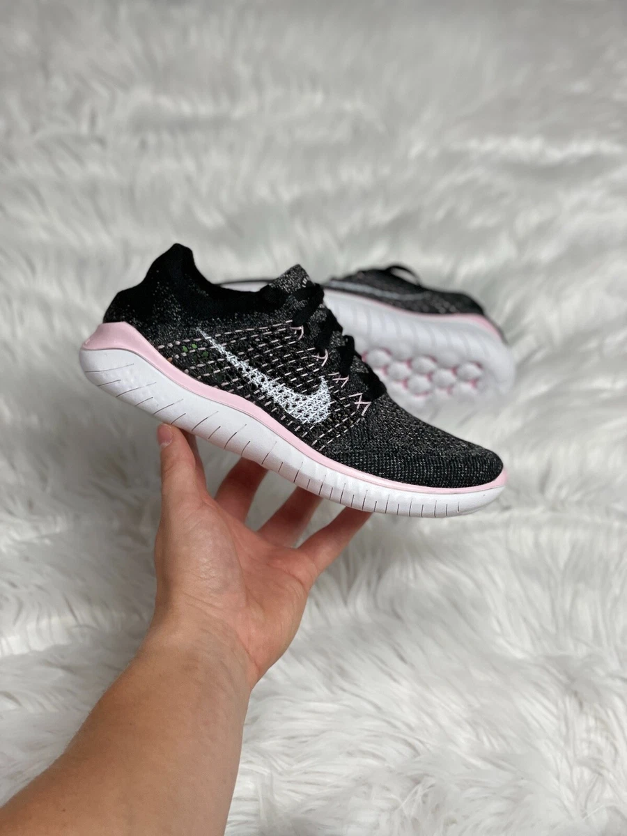 Nike free rn flyknit 2018 cheap black/pink