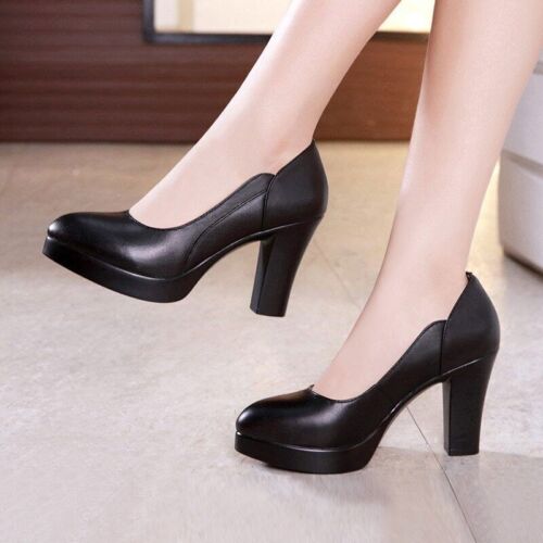 Fashion Women Shallow Mouth High Heels Pointed Toe Platform Pumps Party Shoes - Picture 1 of 13