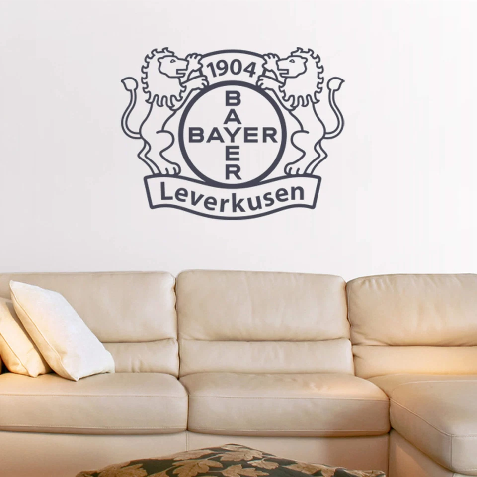 Wandtattoo Bayer 04 Leverkusen Logo einfarbig Fanshop Fanartikel Deko Wand