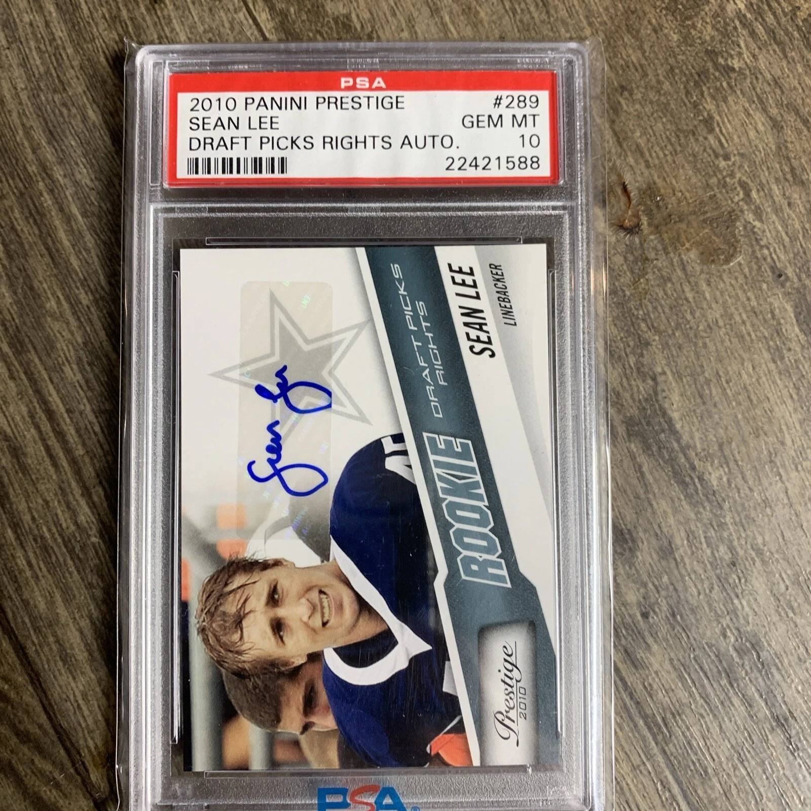 Sean Lee Panini Prestige #289 Draft Picks Rights Autograph