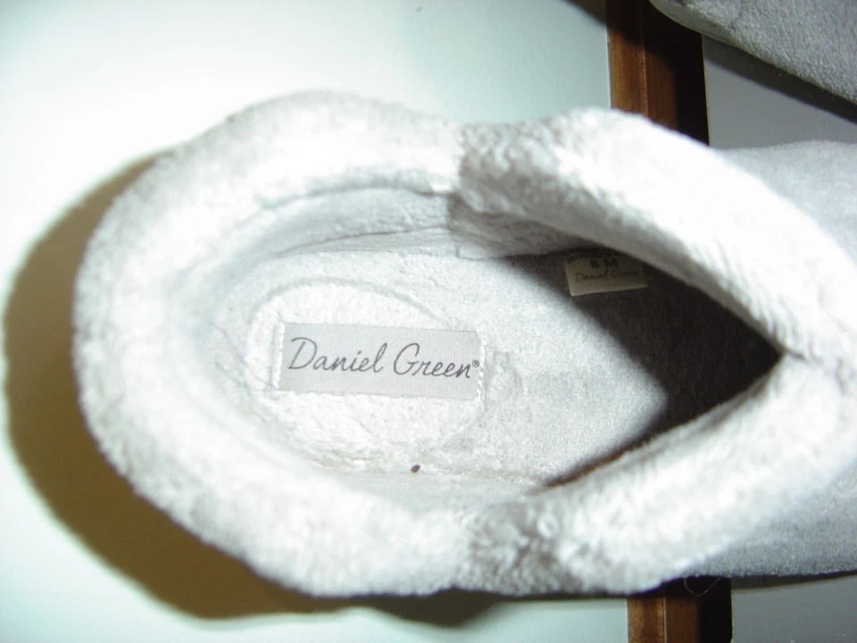 Daniel Verde Gris Vellón Sherpa Forrado Antideslizante Suela de Goma Zapatillas $15 Foto 2 de 4