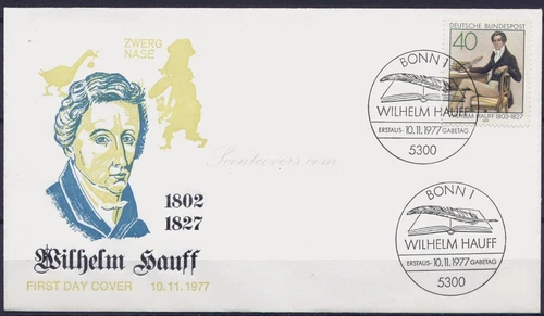 FDC Germany West, 1977. Bonn. Wilhelm Hauff First Day