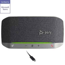 Poly Sync 20-M Bluetooth USB-C Portable Speakerphone For PC Mac Mobile. MS Teams