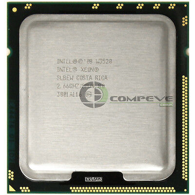 Intel Xeon W3520 Quad Core CPU 2.66GHz 8MB Cache LGA1366 SLBEW 