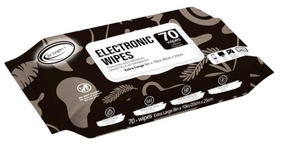 Electronic Screen Cleaning Wipes 70 Count, Quick Dry, Extra Large 8''x10'' Clea...