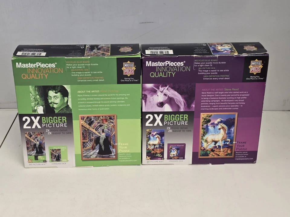 Masterpieces GLOW IN THE DARK Unicorn / Wizard Fantasy 500 Pc Jigsaw Puzzle New - Image 3 of 4