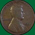 1924-D Lincoln Wheat Cent Fine F Coin, Nicks #35830
