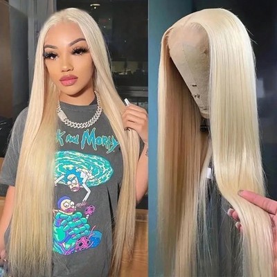 Wig Human Hair Lace Front Wig 13x4 HD Blond Lace Front Wig Blended Hair