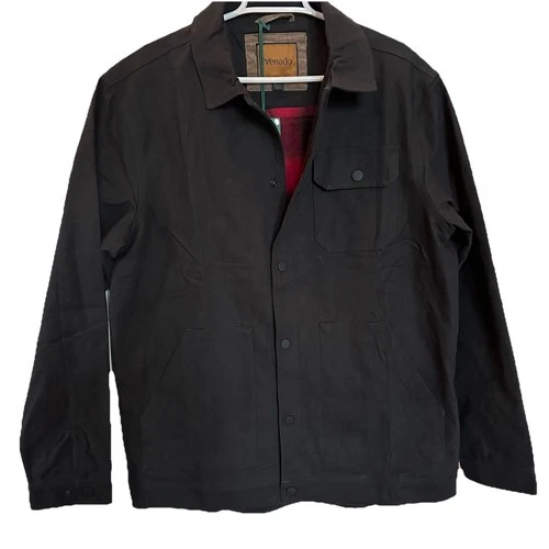 Venado Concealed Carry Black Shirt Jacket Men’s Lg/Tall LT Shacket 100% Cotton - product listing photo