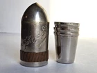 "Take A Shot" Bullet Shaped Shot Glass Set 1940s Metal Copper Vintage Japan