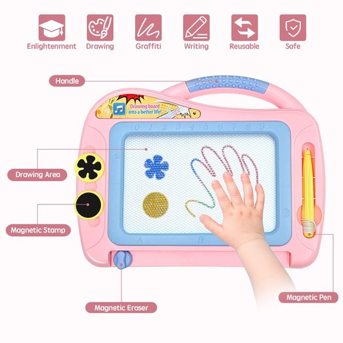 Lavagna Magica Bambini con Pannello Posteriore Chiuso Lavagna Magnetica Ta - Foto 2 di 7