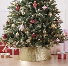 🔥 25" Metal Christmas Tree Collar Gold -Wondershop™