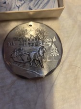 Vintage 1995 Wendell August Forge Aluminum Christmas Ornament Lovely Outdoor...