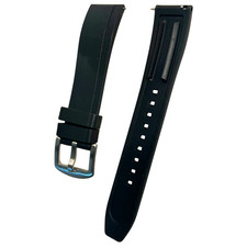 20mm Oysterflex Style Tang Buckle Quick Release Rubber Watchband