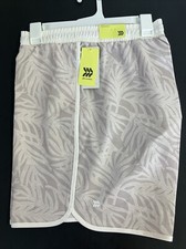 Men's Hybrid Shorts 7" All in Motion Beige Tropical Print New Size XXL