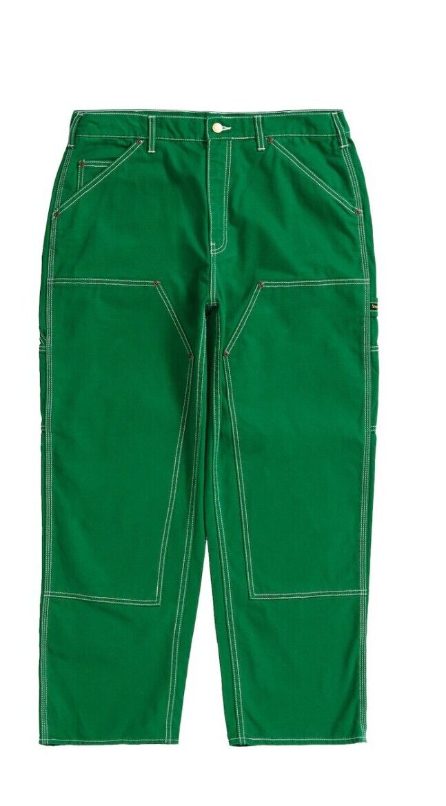 Size 32- Supreme Double Knee Canvas Painter Pant (Green)(SS22) | eBay