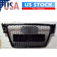 HONEYCOMB SPORT MESH RS4 STYLE HEX GRILLE GRILL BLACK FOR 09-12 AUDI A4/S4 B8 8T