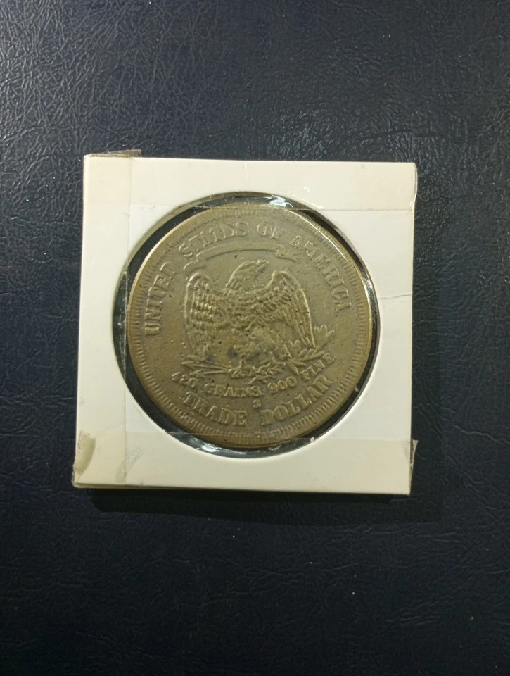 1875 Statue Of Liberty San Francisco America US Silver Trade $1 Dollar Coin - Image 3 of 4