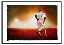 2017 MICKEY MANTLE NYY 19/20 ORIGINAL PRINT ART SKETCH CARD ARTIST SIGNED