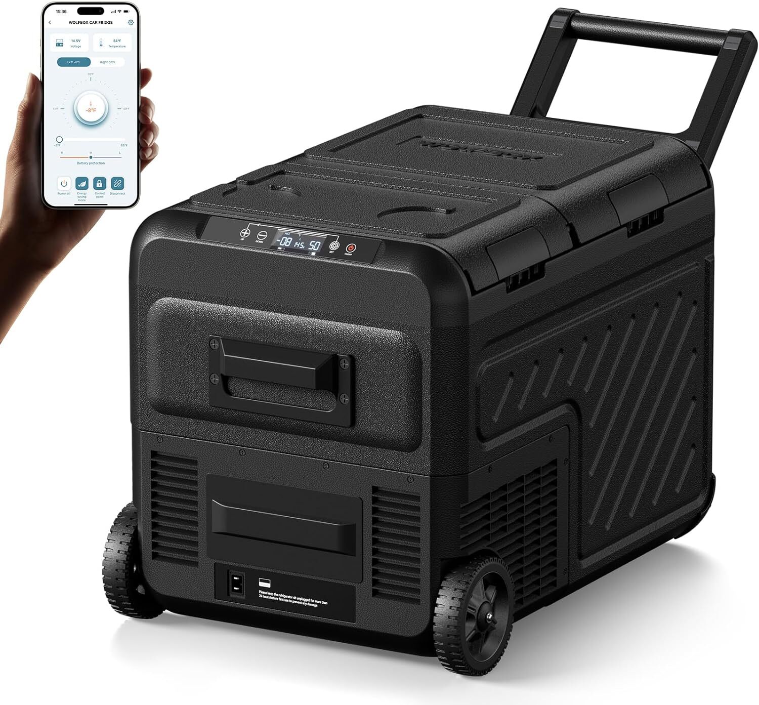 12 Volt Car Refrigerator Portable Freezer 39/48/58Qt Truck RV Fridge APP Control