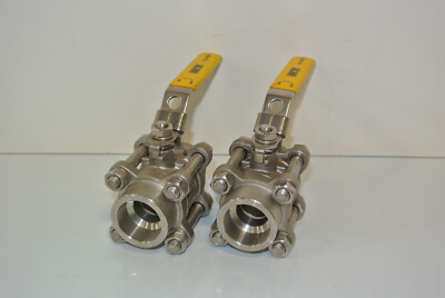 LOT(2) 3/4'' WARREN 1030C 316SS SW X THREADED FULL PORT LOCKING HANDLE BALL VALVE