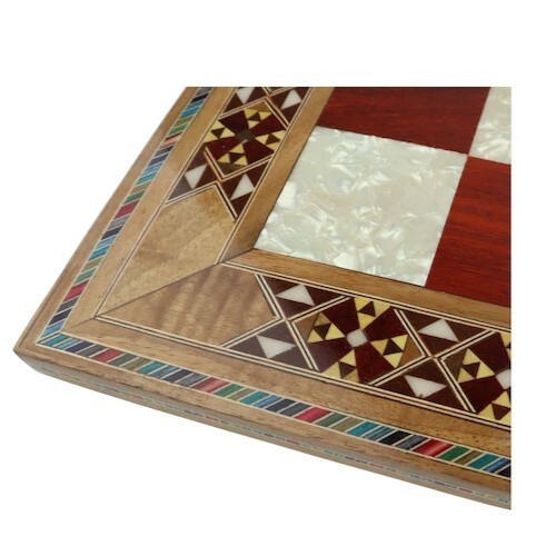 Chess Board Only Large Handmade Solid Inlaid Rosewood 14.2" / Gift Ideas🎁 - Picture 3 of 8