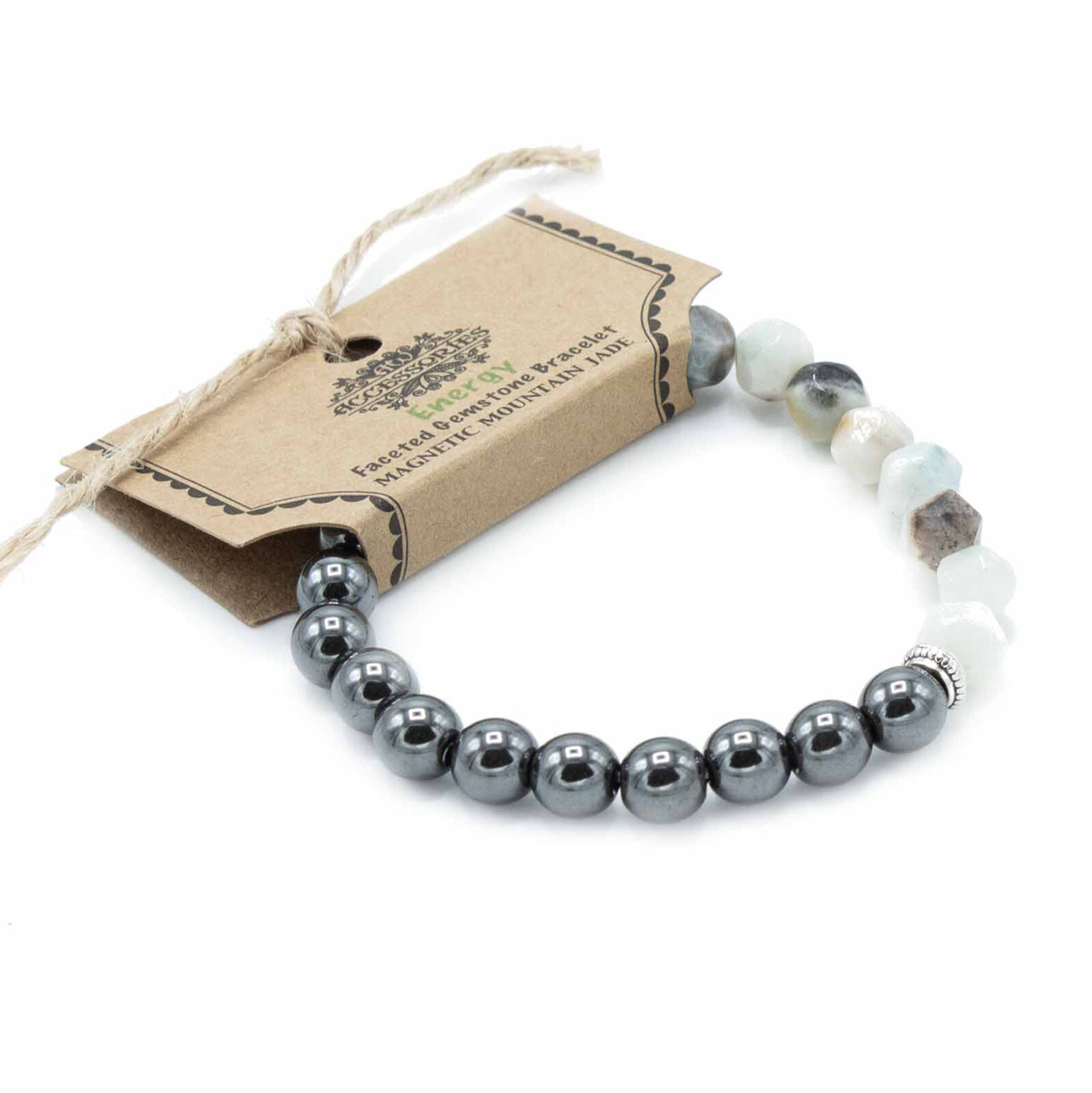 Faceted Gemstone Bracelet - Magnetic Mountain Jade  - Brand NEW