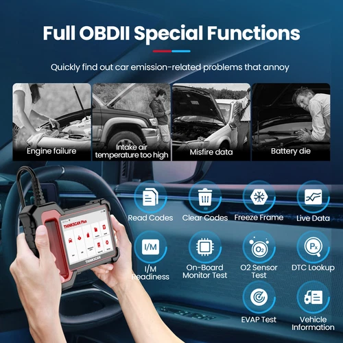 Thinkscan Plus S7 Car OBD2 Scanner Auto Diagnostic Tool ABS SRS B/CM TPMS AC IC