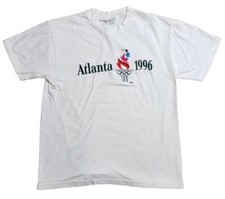 Vtg Hanes Atlanta 1996 Centennial Olympics Games Embroidered T Shirt Sz Medium