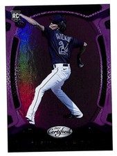 2021 Panini Chronicles Triston McKenzie Certified /49 purple rookie card Indians