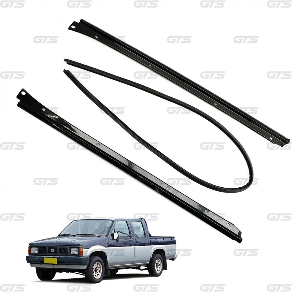 3 Pcs. Front Windshield Molding Rubber Seal For Nissan D21 Pickup 1987 - 1997 Foto 3 de 4