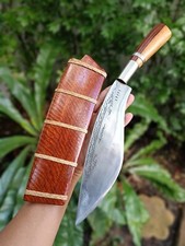 "Cuchillo de campamento de caza E-nep machete personalizado 9,8"" disco de arado hoja forjada, palo de rosa"