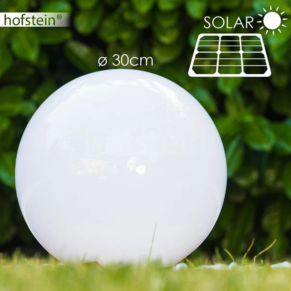 Garten Solar Kugel Lampe 30cm Terrasse Sonne Licht Wegeleuchte Veranda Edelstahl - Bild 2 von 4