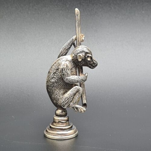 Antique Crisford & Norris Sterling Silver Monkey Wax Seal Birmingham 1905 - Picture 1 of 19