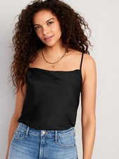 Old Navy Women's Sleeveless Cowl Neck Cami Black