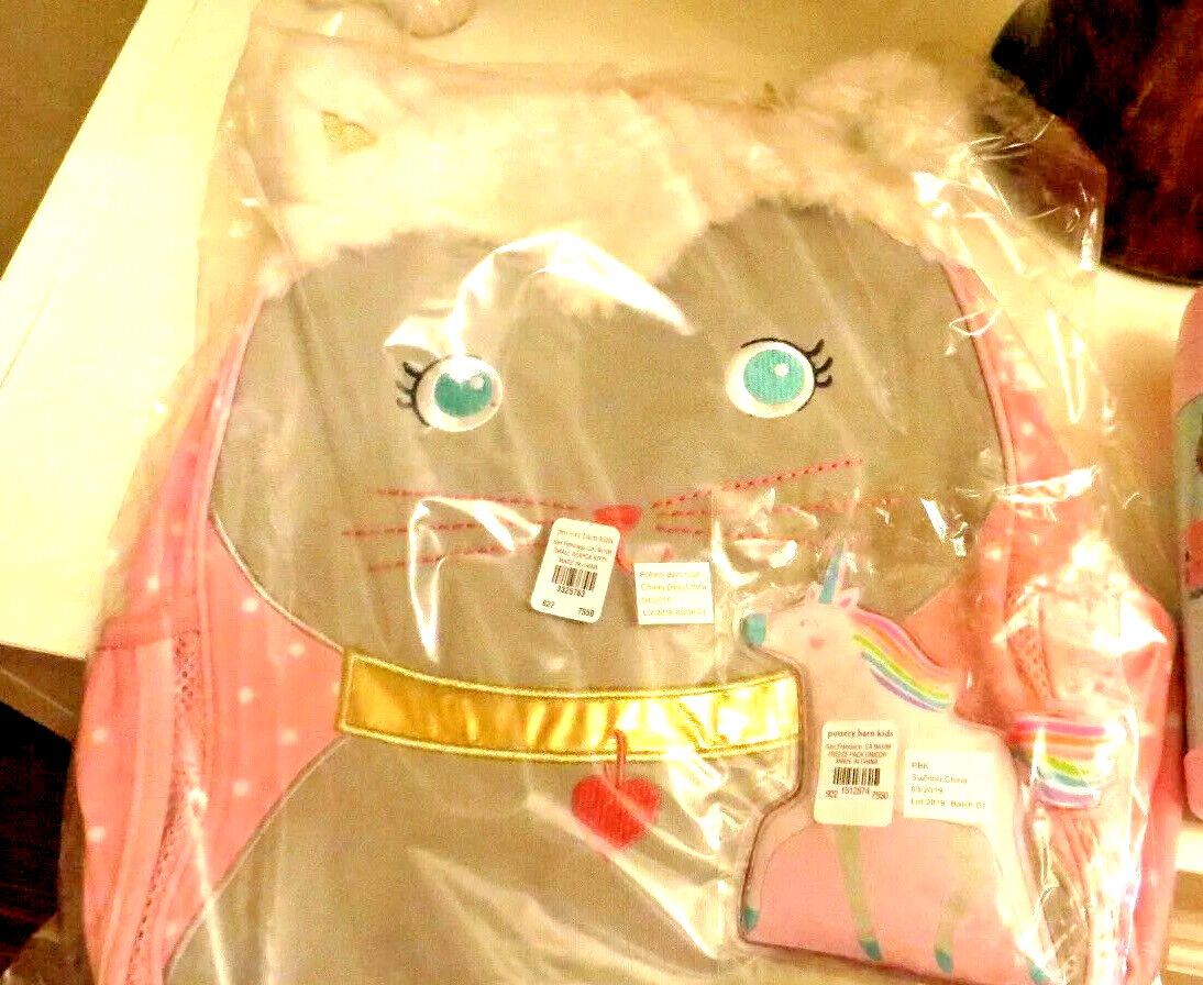 PONY Zaino scuola ceramica fienile glitter Disney principessa gatto rosa viaggio BAg ? .