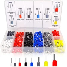 800pcs 22-10 AWG Wire Ferrules Crimping Terminals Insulated Cord Pin Connect ...