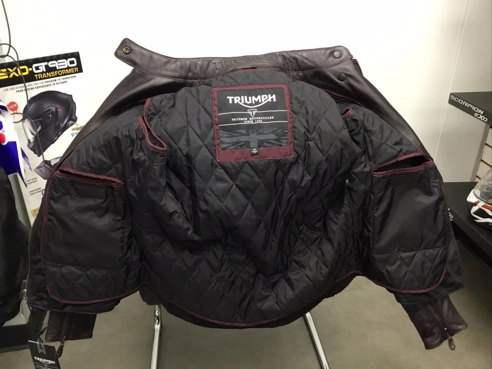 Triumph Andorra Deep Red Ladies Jacket - XL - Image 3 of 4