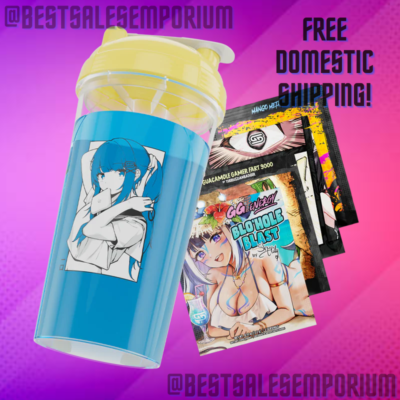Gobelet Gamersupps Waifu Cup « Senpai Problems » + Autocollant Et échantillons - Neuf