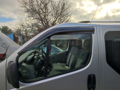 2PCS VAUXHALL VIVARO 2003-2015 EXTERNAL FIT WIND RAIN SUN SMOKE GUARD DEFLECTORS - Picture 23 of 24