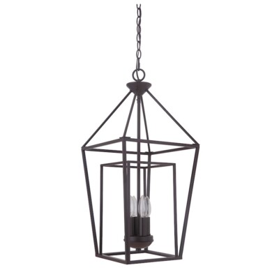 Craftmade Hudson 4 Light Foyer 12x26'', Oiled Bronze - 45834-OB