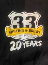 Gildan Ultra Cotton Route 33 Rhythm & Brews 100% Cotton XL Shirt F97