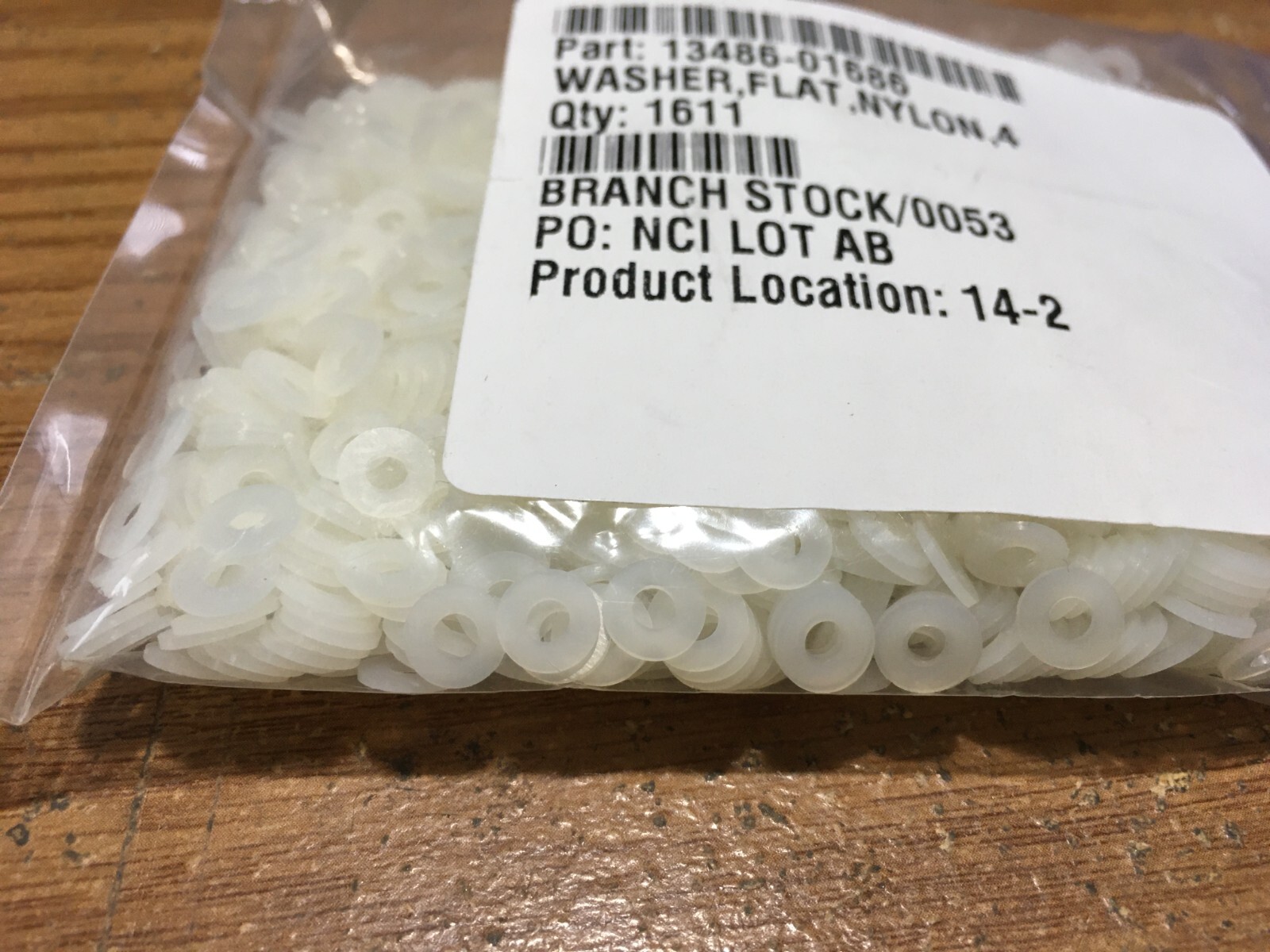 McMasterCarr Nylon Plastic Washer 4 Screw Size, 0.115" ID, 0.25" OD