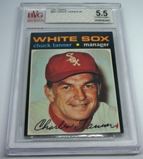 1971 Chuck Tanner Topps Card #661 Short Print Graded BVG 5.5 EXCELLENT +