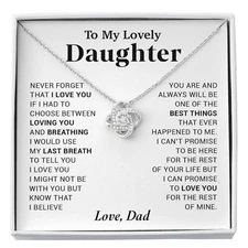 To My Lovely Daughter Necklace, Necklace for Daughter , Gift for Daughter