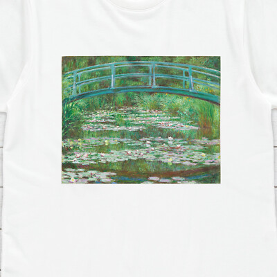  T-Shirt japanische Fußbrücke Monet Impressionist Kunst weicher Grunge Damen Herren T-Shirt